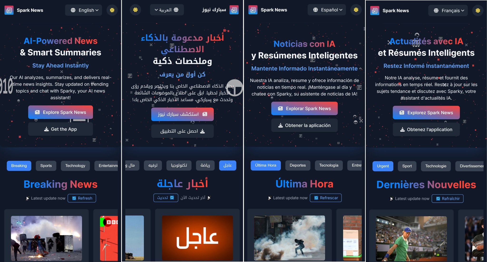 Try our lite version of Spark News!
